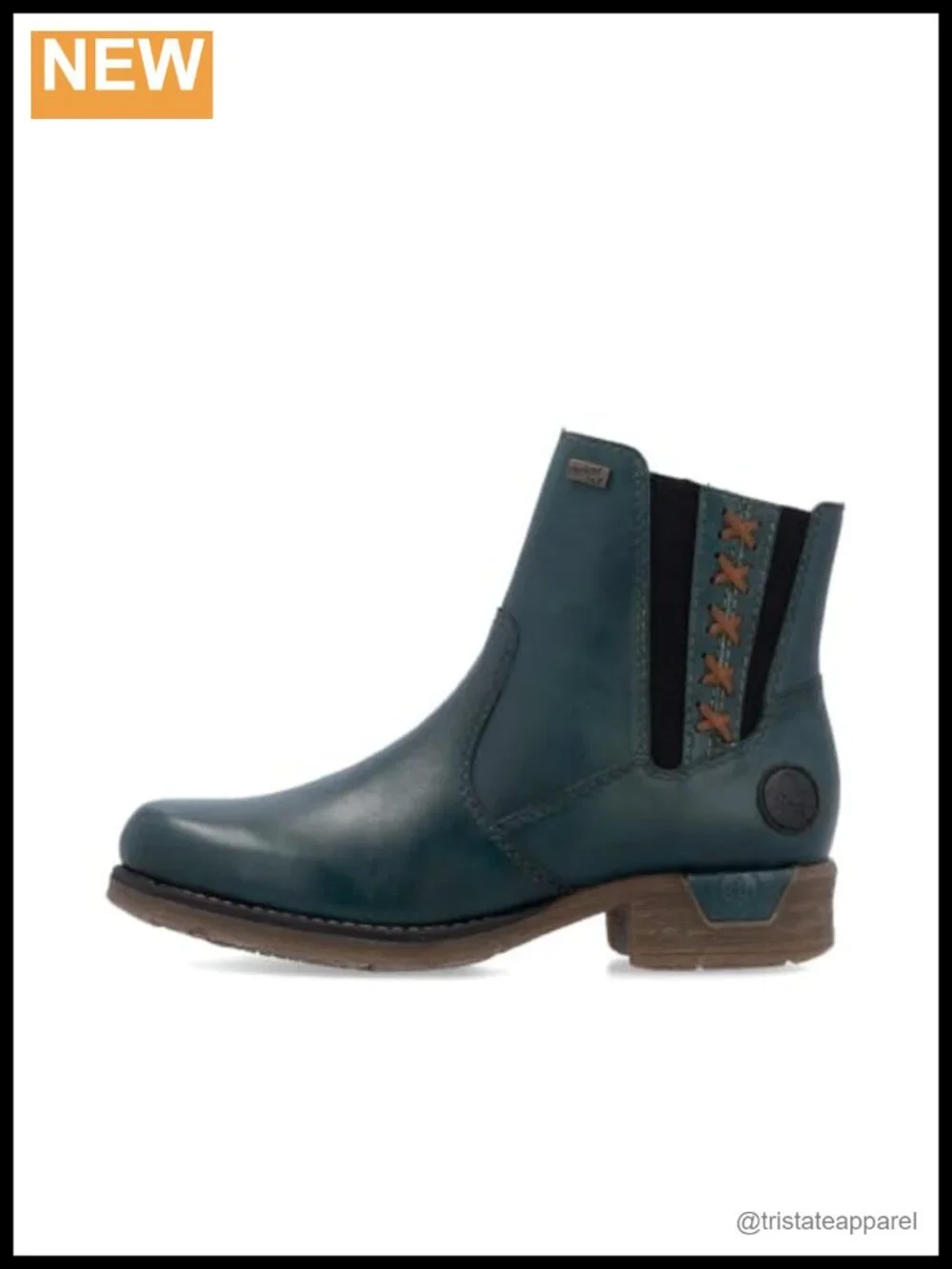 Rieker Women's Leather Chelsea Ankle Boots Water Resistant Zip